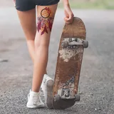 Faux tatouage femme attrape rêve coloré