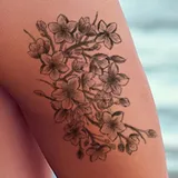 faux tatouage femme fleurs pommier