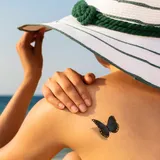 faux tatouage papillon bleu 3D