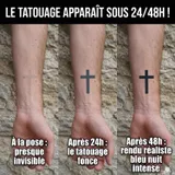 faux tatouage semi permanent developpement croix chretiennes