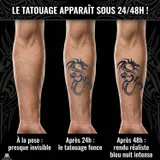 faux tatouage semi permanent developpement dragon tribal