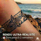 faux tatouage semi permanent maori biceps requin raie