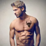 faux tatouage signe astrologique taureau