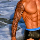Faux tatouage sleeve manchette Polynésien #2