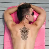 Faux tatouage Totem oeil tête de mort