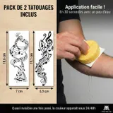 grands tatouages ephemeres musique partition notes