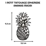 Petit tatouage éphémère ananas maori polynésien