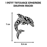 Petit tatouage éphémère dauphin maori polynésien
