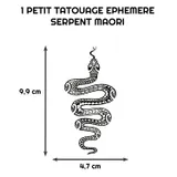 Petit tatouage éphémère serpent maori polynésien