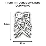 Petit tatouage éphémère Odin Viking