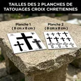 petits tatouages ephemeres croix chretiennes