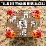 petits tatouages ephemeres fleurs maories