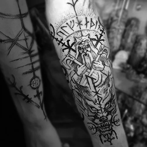 Tatouage Fenrir Viking