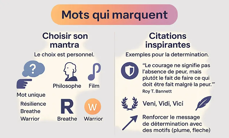 tatouage courage mots et citations