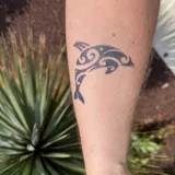 tatouage dauphin maori semi permanent