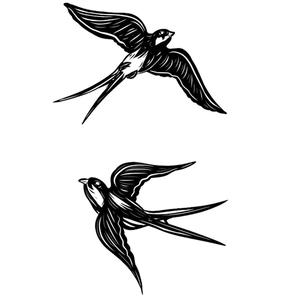 Tatouage éphémère 2 hirondelles