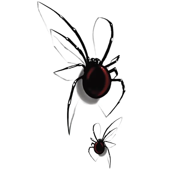 Tatouage éphémère araignée rouge 3D