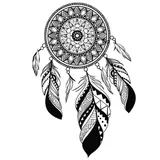 Tatouage éphémère attrape rêve mandala