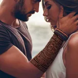 tatouage éphémère avant bras maori