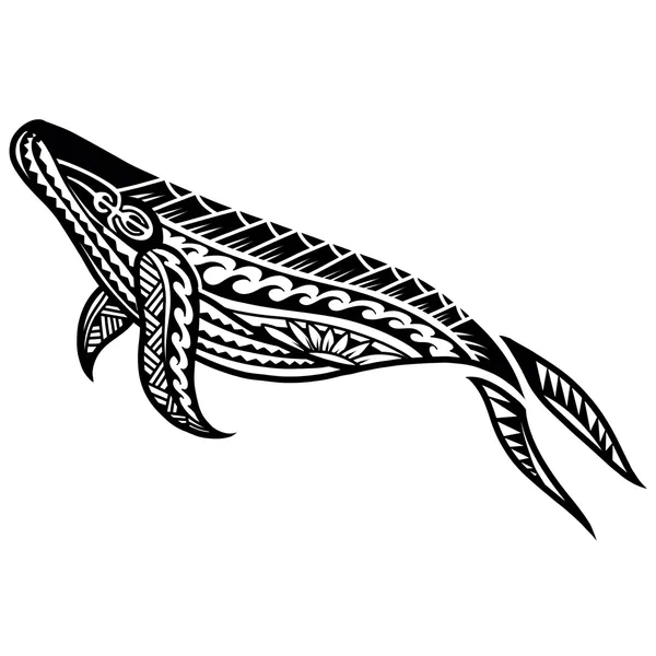 Tatouage éphémère baleine maori polynésienne