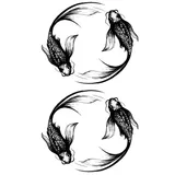 Tatouage éphémère carpe koï