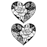 Tatouage éphémère coeur fleuri