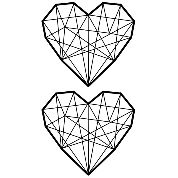 Tatouage éphémère coeur géométrique pack