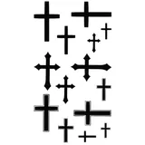 Tatouage éphémère croix chrétiennes