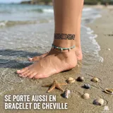 Tatouage éphémère maori cheville femme