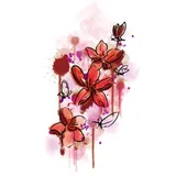 Tatouage éphémère Fleur aquarelle