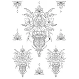 Tatouage éphémère Fleurs et arabesques #2