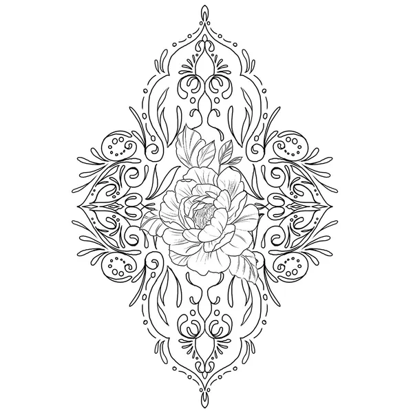 Tattoo éphémère Fleur et arabesques #1