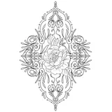 Tattoo éphémère Fleur et arabesques #1