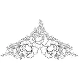 Tatouage éphémère fleur pivoine #1