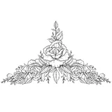 Tatouage éphémère underboob fleur pivoine #2