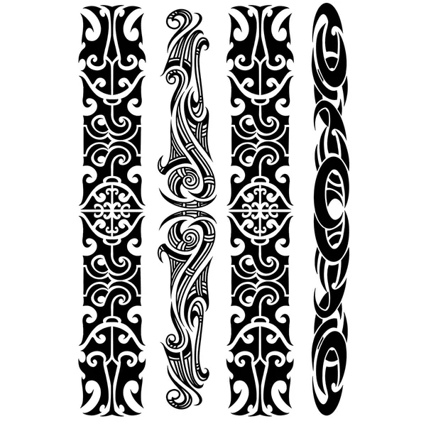 4 Tatouages Éphémères Semi-Permanents Bracelet Maori Tribal