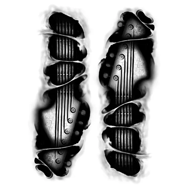 Tattoo éphémère guitar 3D