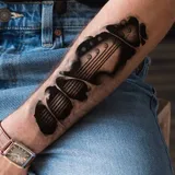 Tatouage éphémère guitar 3D