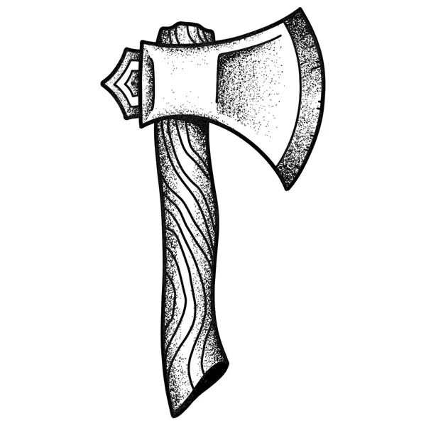 Tatouage éphémère hache viking