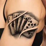 Tatouage éphémère jeu de cartes