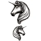 Tattoo éphémère licorne