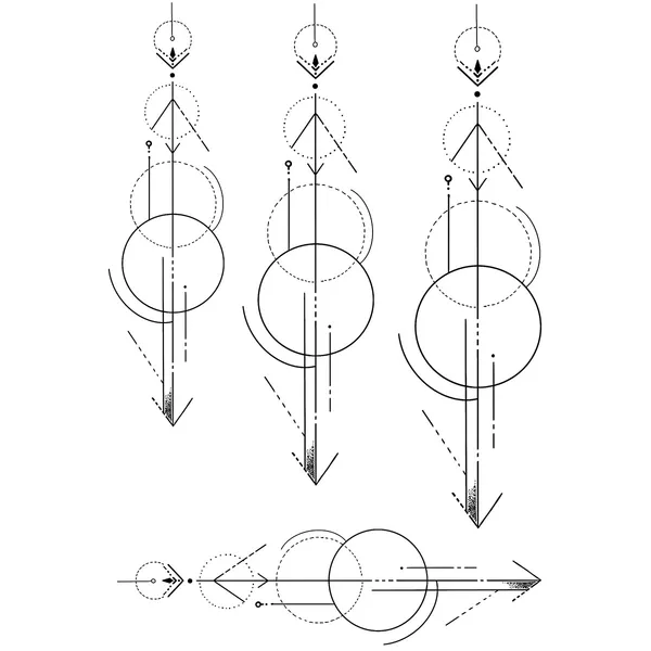 Tatouage éphémère Lignes et courbes #3