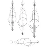 Tatouage éphémère Lignes et courbes #3