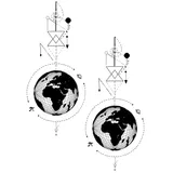 Tatouage éphémère lignes et planètes