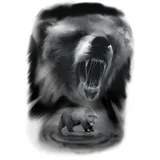 tattoo éphémère ours féroce