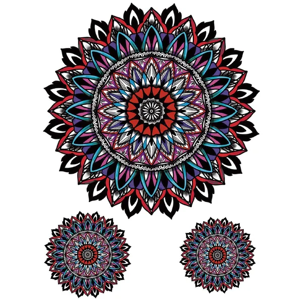 Tattoo éphémère mandalas colorés Pack