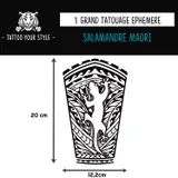 tatouage éphémère maori salamandre