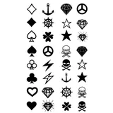 tatouage éphémère mix motifs