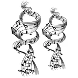 Tatouage éphémère Notes de musique