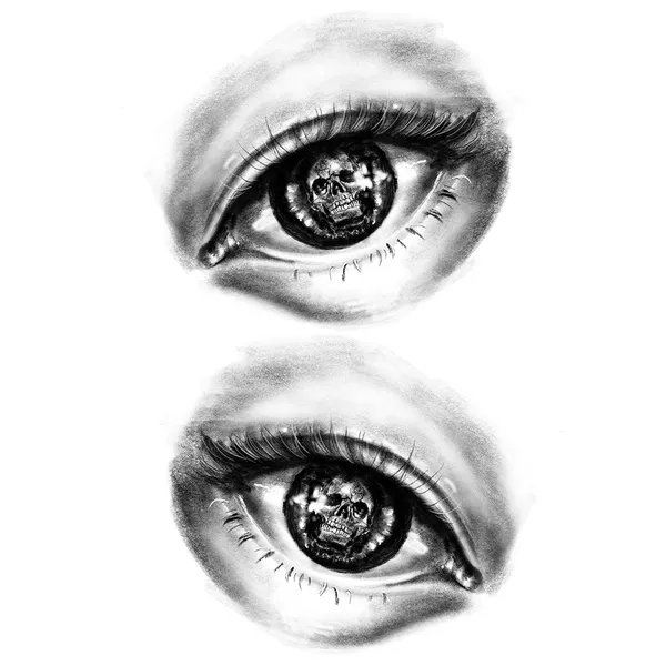 tattoo éphémère oeil de la mort